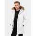 Pánska dlhá zimná bunda biela