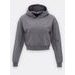 Dámska mikina crop top sivá