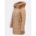 Dámská prošívaná bunda s kapucí béžová