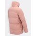 Dámská zimní bunda bez kapuce pudrová