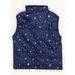 Dětská prošívaná vesta HVĚZDIČKY tmavě modrá