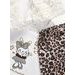 Dětská tepláková souprava s leopardím vzorem bílo-hnědá