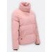 Dámska krátka zimná bunda púdrová
