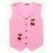 Dětská pletená vesta TŘEŠNIČKA růžová