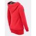 Červená mikina s kvetinovou kapucňou