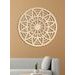 Dřevěná mandala na stěně FLOWER