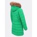 Dámska prešívaná zimná bunda s kapucňou zelená