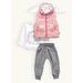 Dětská tepláková souprava ŠŤASTNÝ ZAJÍC pudrová