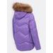 Dámská krátká prošívaná bunda fialová