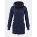 Dlouhá dámská tmavě modrá mikina