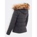 Dámská prošívaná bunda s kožešinou tmavě zelená