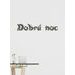 Drevený nápis "Dobrú noc"