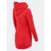 Červená predĺžená dámska mikina