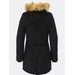 Dámska zimná bunda s kožušinovou podšívkou čierna