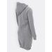 Dámská dlouhá mikina s kapucí šedá