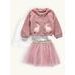 Dětský sukňový set ZAJÍČKY starorůžová