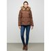 Dámská krátká prošívaná bunda hnědá