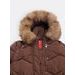 Dámská krátká prošívaná bunda hnědá