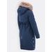 Dámska dlhá zimná bunda tmavomodrá