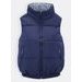 Dámska krátka prešívaná vesta tmavomodrá