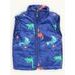 Dětská prošívaná vesta DINOSAURY modrá
