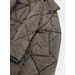 Dámská dlouhá prošívaná bunda s kapucí olivová