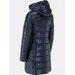 Dámská dlouhá prošívaná bunda tmavě modrá