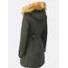 Zateplená dámska zimná bunda tmavozelená