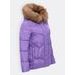 Dámská krátká prošívaná bunda fialová