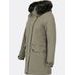 Dámska zimná bunda s kapucňou khaki