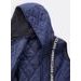 Dámská prošívaná vesta s kapucí tmavě modrá