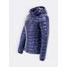 Dámska lesklá prešívaná bunda tmavomodrá