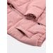 Dámská krátká zimní bunda pudrová