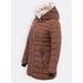 Dámská prošívaná bunda hnědá