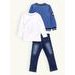 Dětská džínová souprava modrá