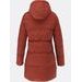 Dámska zimná bunda s kožušinovou podšívkou červenohnedá