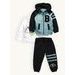 Dětská sportovní tepláková souprava mátově černá