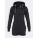 Prodloužená mikina s kapucí černá