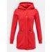 Červená predĺžená dámska mikina