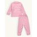 Kojenecká tepláková souprava s výšivkou růžová
