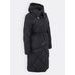Dámská dlouhá prošívaná bunda s kapucí černá