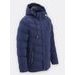 Pánská zimní bunda s kapucí tmavě modrá
