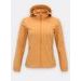 Dámska solfšelová bunda s kapucňou šafránovo-žltá