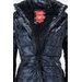 Dámská dlouhá prošívaná bunda tmavě modrá