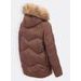 Dámská krátká prošívaná bunda hnědá