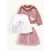 Dětský sukňový set ZAJÍČKY starorůžová