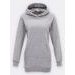 Dámská prodloužená mikina s kapucí šedá