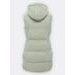 Dámska prešívaná vesta s kapucňou mentolová