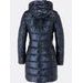Dámská dlouhá prošívaná bunda tmavě modrá