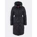 Dámská dlouhá prošívaná bunda s kapucí černá